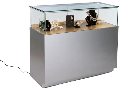 Jewelry Display Counter With Led Lights Quarter Vision Case