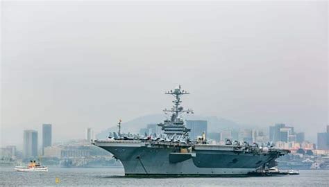 Us Navys Nimitz Class Aircraft Carrier Uss George Washington Receives
