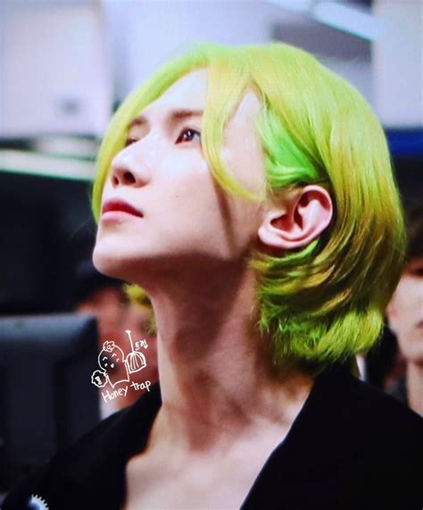 Pin By Svalka On Yeosang In 2023 Kpop Hair Neon Hair Green Hair