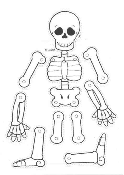 Ss Skeleton Jointed Puppet Craft Halloween Activities For Kids