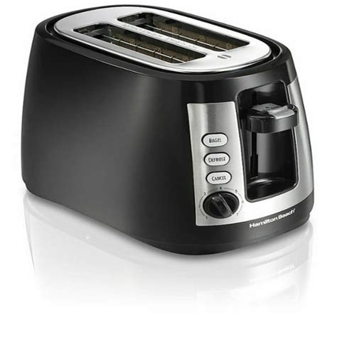 Hamilton Beach Retractable Cord 2 Slice Toaster Warm Mode Black