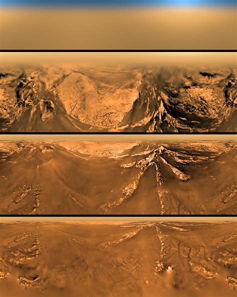 These Images Of Saturns Moon Titan Were Taken On Jan 14 2005 By The