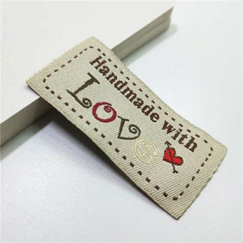 Fabric Labels Hand Made With Love Sew On Garment Etsy Uk