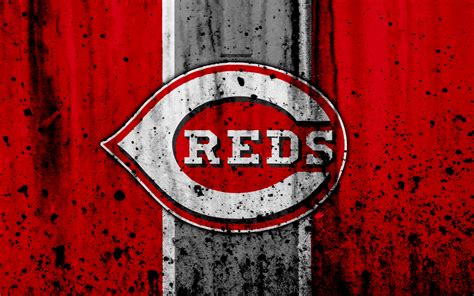 Reds fact of the day: Download wallpapers 4k, Cincinnati Reds, grunge, baseball ...