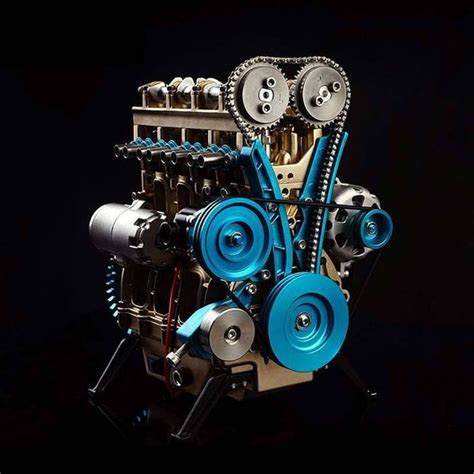 Teching V4 Four Cylinder Engine Kit Stirling Engine Model Full