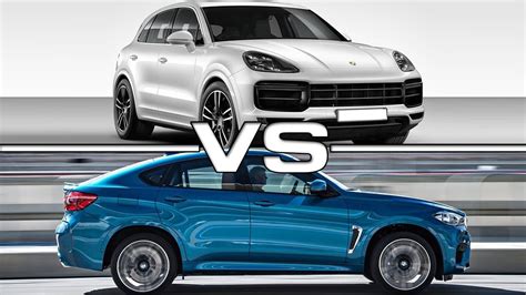 Compare rankings and see how the cars you select stack up against each other in terms of performance, features, safety, prices and more. 2018 Porsche Cayenne Turbo vs 2017 BMW X6 M - YouTube