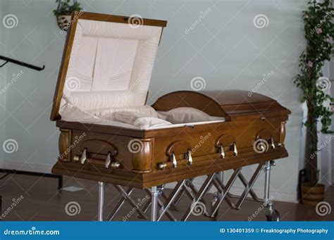 Open Casket In Abandoned Funeral Home Stock Image Image Of Haunted