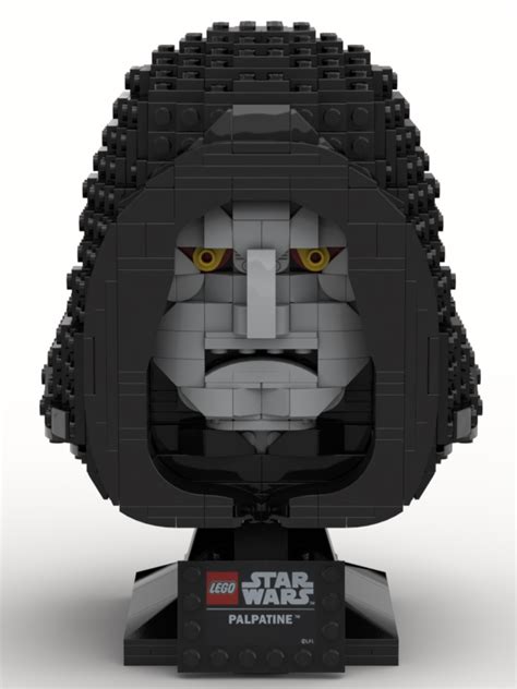 Lego Moc Emperor Palpatine Bust Helmet Collection Style By Albolego