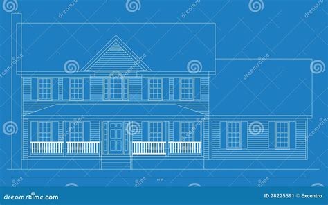 House Blueprint Stock Vector Illustration Of Drawing 28225591