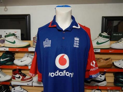 The england cricket team represents england and wales in cricket been governed by the england and wales cricket board. England Cricket Admiral Vodafone Blue 3 Lions Polo Shirt ...