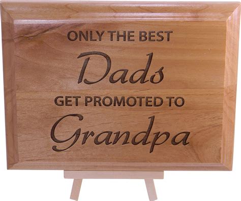 Only The Best Dads Get Promoted To Grandpa 6x8 Inch Laser Etsy