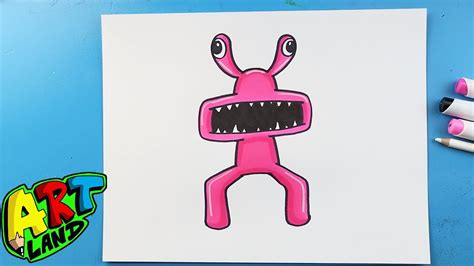 How To Draw Pink From Rainbow Friends Youtube