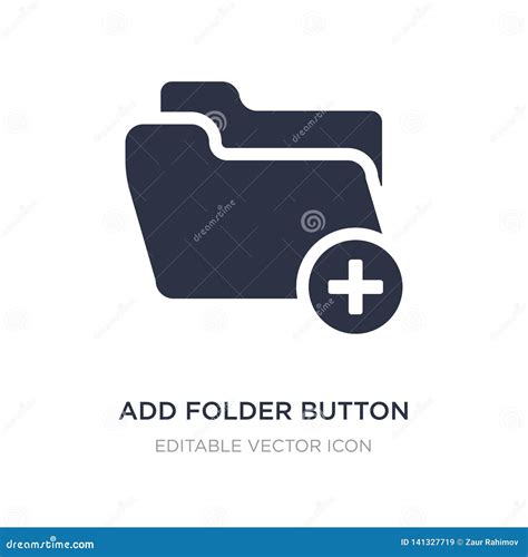 Add Folder Button Icon On White Background Simple Element Illustration