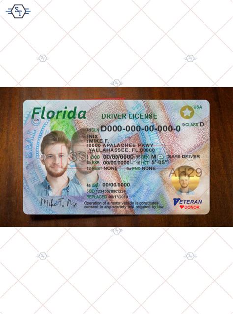 Florida Driving License Psd Template Buy Psd Template