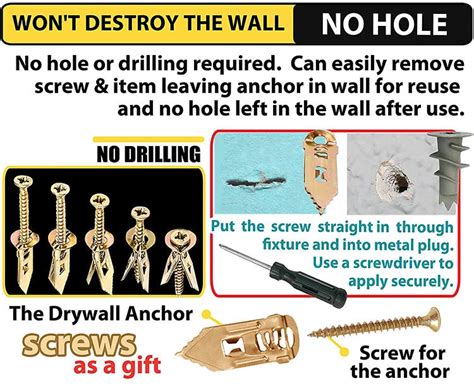 Buy Drywall Self Drilling Anchors Hammer In Metal Plasterboard Cavity Wall Fix With Screws 4 X