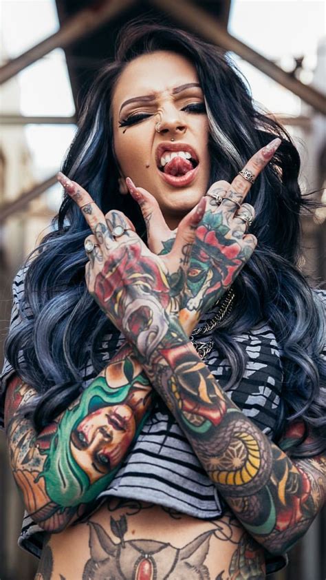 Pin By Spiro Sousanis On Attitude Girl Tattoos Tattoed Girls Female