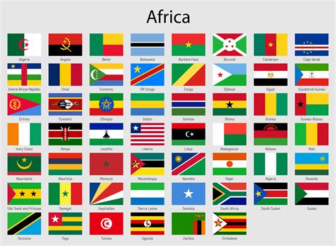 Set Of Flags African Countries All Africa Flag 21852782 Vector Art At