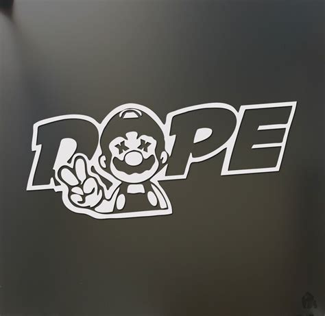 Jdm Dope Mario Sticker Racing Honda Peace Funny Drift Car Wrx Window
