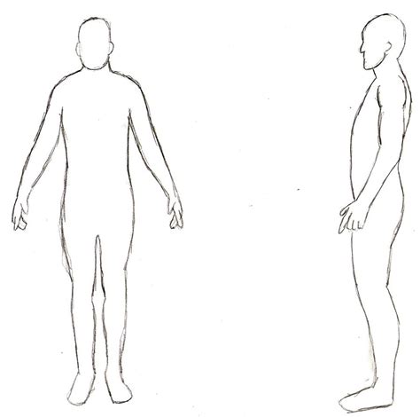 When reading material that appears complex, a body outline is enough to make the reader understand a particular concept. human body outline side view - Clip Art Library
