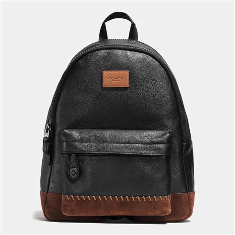Lyst Coach Modern Varsity Campus Backpack In Pebble Leather In Blue
