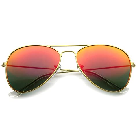 Premium Flash Mirror Lens Aviator Sunglasses Nickel Plated Metal Fram Sunglass La