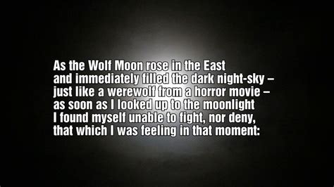 My Poem The Wolf Moon Youtube