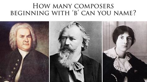 An easy way to find artists by name and their famous artwork. How many composers beginning with 'B' can you name ...