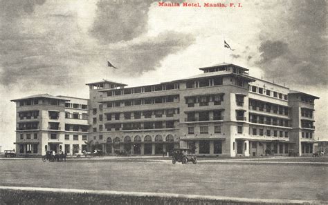 The Manila Hotel Exterior View Shortly After Construction In 1912