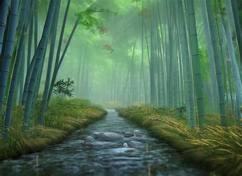 Deep In A Misty Japanese Bamboo Forest Small River Stable Diffusion OpenArt