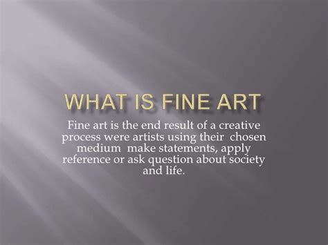 What Is Fine Art