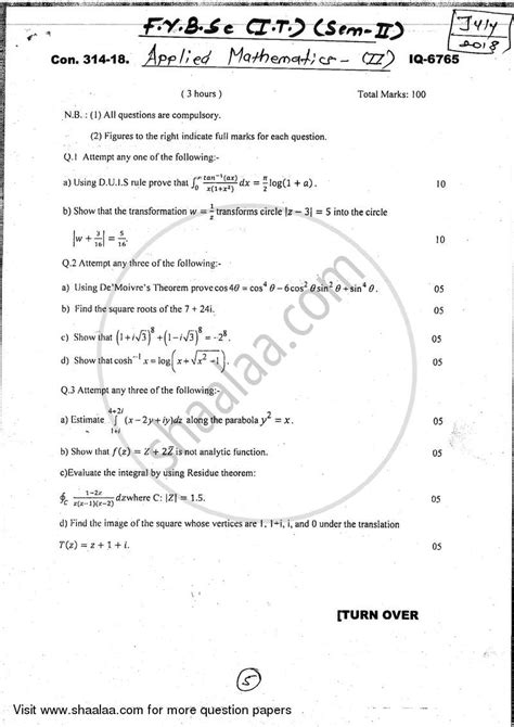 With the latest syllabus, students will get complete information related to course structu. Applied Mathematics 2 2017-2018 BE Electronics Engineering ...