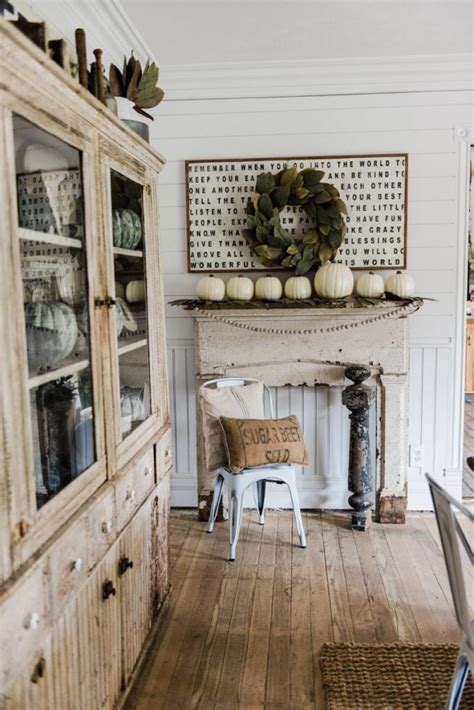 We offers rustic decorations for homes products. Simple & Rustic Fall Mantel - Liz Marie Blog