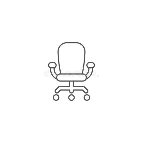 Office Chair Vector Icon Symbol Isolated On White Background Stock