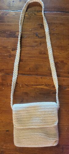The Sak Crochet Purse Crossbody Shoulder Handbag Beige Small Flap Over Bag Ebay