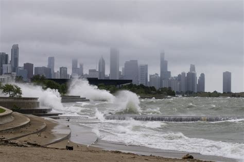 High Waves Wash Out Chicago Beaches As Lake Michigan Reopens