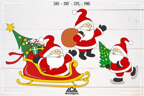 Cute Santa Christmas Svg Design By AgsDesign | TheHungryJPEG.com
