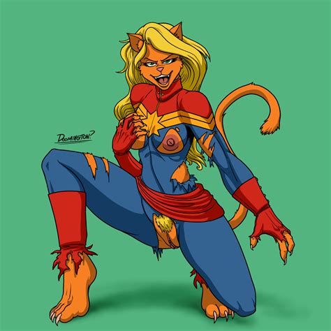 Captain Marvel Is A Fiesty Kitty By Doomington Hentai