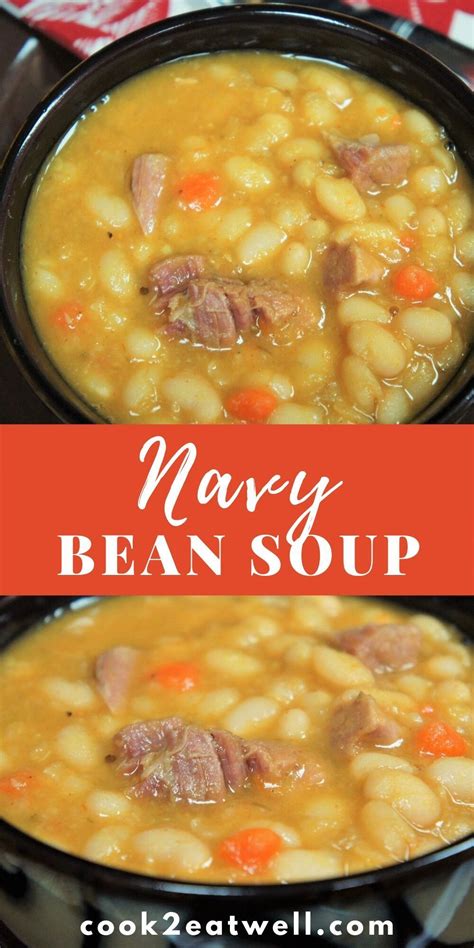 In This Recipe Navy Beans Are Paired With Smoked Ham Vegetables And A Combination Of Spices To