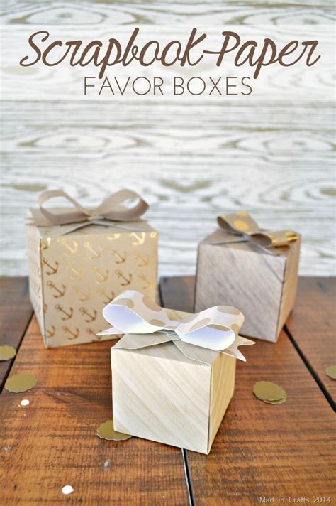 Scrapbook Paper Party Favor Boxes Mad In Crafts