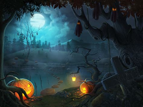 Fantasy Halloween Concept Art Desktop Wallpapers Monsters Jack O