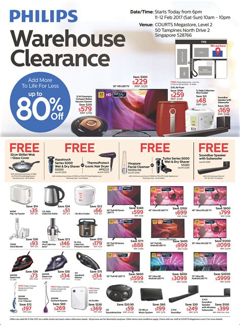 There's a Philips Warehouse Clearance Sale at Courts Megastore Tampines