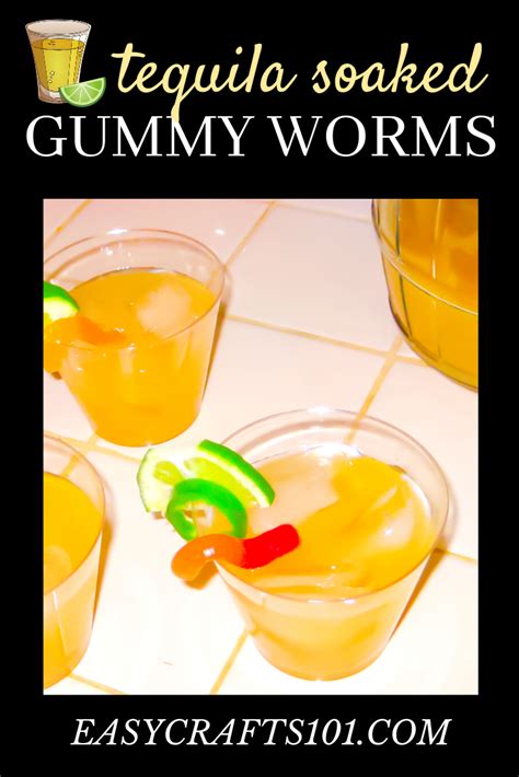 Tequila Soaked Gummy Worms Party Food Easy Crafts 101