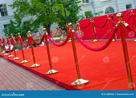 Way To Success On The Red Carpet Barrier Rope Stock Image Image Of