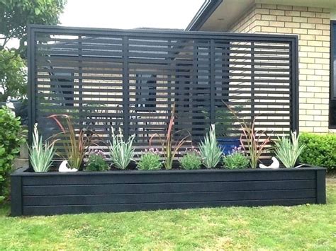 Outdoor Privacy Screen With Planter 3 Metre Trellis In Black Trade Me