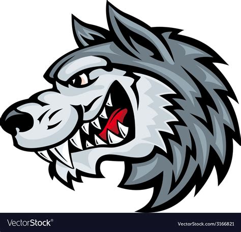 Angry Wolf Royalty Free Vector Image Vectorstock
