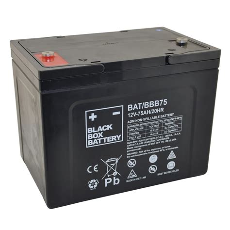 12V 75Ah BBB Sealed Lead Acid (AGM) Mobility Scooter Battery - Lead ...