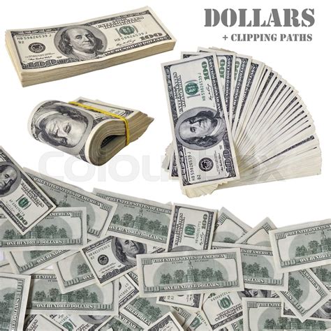 Hundred Dollar Notes With Clipping Paths Stock Image Colourbox