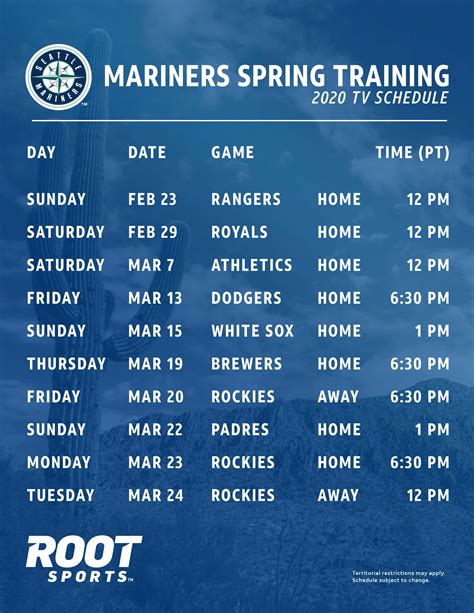 Watch live and exclusive coverage of over 150 games, with live pregame and postgame… 2020_RS_NW_MARINERS_ST_WEB_SCHEDULE | ROOT SPORTS
