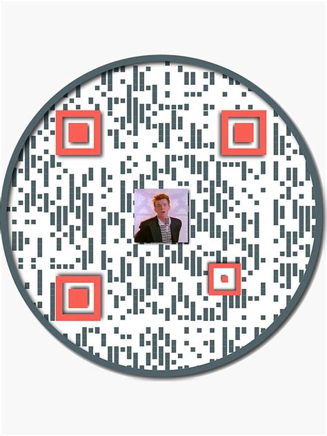 Rick Astley Never Gonna Give You Up QR Code Sticker For Sale By