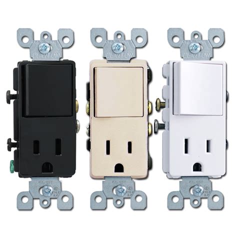 Decora Rocker Switch And 15a Outlet Combo Devices Leviton 5625